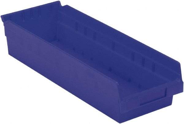 LEWISBins+ - 17-7/8" Deep, Blue Hopper Shelf Bin - 4" High x 6-5/8" Wide x 17-7/8" Long - All Tool & Supply