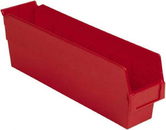 LEWISBins+ - 17-7/8" Deep, Red Hopper Shelf Bin - 6" High x 4-1/8" Wide x 17-7/8" Long - All Tool & Supply