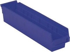 LEWISBins+ - 17-7/8" Deep, Blue Hopper Shelf Bin - 4" High x 4-1/8" Wide x 17-7/8" Long - All Tool & Supply