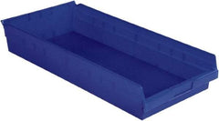 LEWISBins+ - 23-5/8" Deep, Blue Hopper Shelf Bin - 4" High x 11-1/8" Wide x 23-5/8" Long - All Tool & Supply