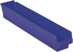 LEWISBins+ - 23-5/8" Deep, Blue Hopper Shelf Bin - 4" High x 4-1/8" Wide x 23-5/8" Long - All Tool & Supply