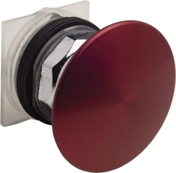 Schneider Electric - 30mm Mount Hole, Extended Mushroom Head, Pushbutton Switch Only - Round, Red Pushbutton, Nonilluminated, Maintained (MA) - All Tool & Supply