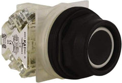 Schneider Electric - 30mm Mount Hole, Extended Straight, Pushbutton Switch with Contact Block - Black Pushbutton, Momentary (MO) - All Tool & Supply