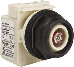 Schneider Electric - 28 V Red Lens LED Pilot Light - Round Lens, Screw Clamp Connector, 54mm OAL x 42mm Wide, Vibration Resistant - All Tool & Supply