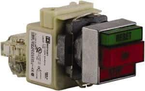 Schneider Electric - Extended Straight Pushbutton Switch Operator - Square Button - All Tool & Supply