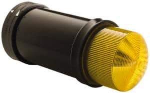 Schneider Electric - 24 VAC/VDC, 4X NEMA Rated, Strobe Tube, Yellow, Flashing Light - 60 Flashes per min, 70mm Pipe/Pendant, 70mm Diameter, 157mm High, IP65, IP66 Ingress Rating - All Tool & Supply