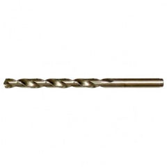 #12 RHS / RHC HSS-CO 8% (M42) 135 Degree Split Point Cobalt Heavy Duty Jobber Length Drill - Straw / Gold Oxide - All Tool & Supply