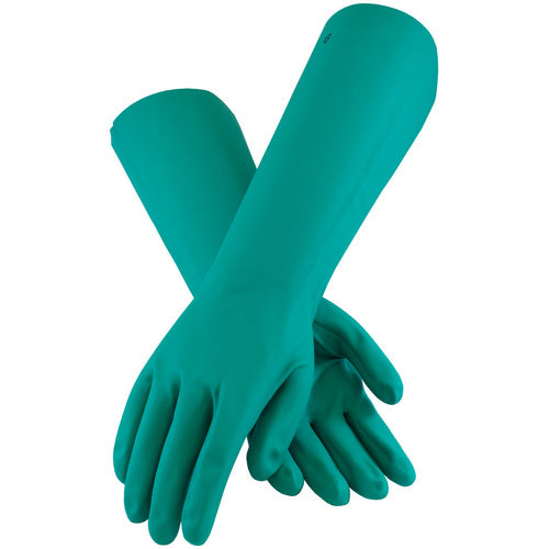 ‎50-N2272G/L Nitrile Gloves - Assurance Unsupport Nitrile - Green - 22 Mil - 18 Inch - Unlined - Sandpatch - Exact Industrial Supply