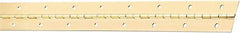 National Mfg. - 48" Long x 1-1/2" Wide, Steel Brass Finish Continuous Hinge - 0.042" Thick with Holes - All Tool & Supply