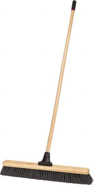 Harper Brush - 24" Medium Duty Polypropylene Push Broom - 2-7/8" Bristle Length, Wood Block, Bolt-On Handle Connection, Handle Included - All Tool & Supply