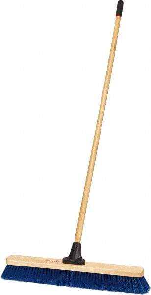 Harper Brush - 24" Medium Duty Polypropylene Push Broom - 2-7/8" Bristle Length, Wood Block, Bolt-On Handle Connection, Handle Included - All Tool & Supply