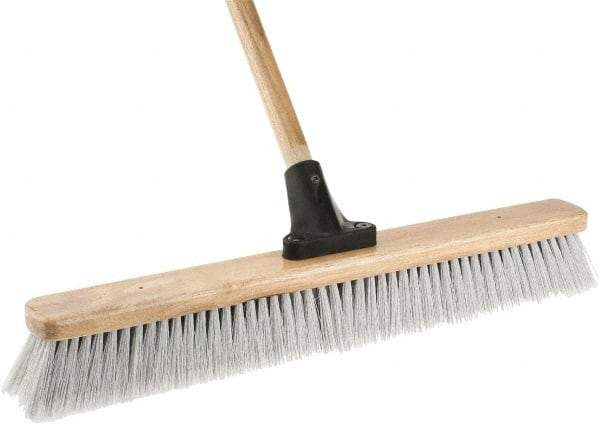 Harper Brush - 24" Fine Particle Synthetic Push Broom - 2-7/8" Bristle Length, Wood Block, Bolt-On Handle Connection, Handle Included - All Tool & Supply