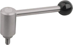 KIPP - 1/2-13, Stainless Steel Threaded Stud Adjustable Clamping Handle - 104mm OAL, 49.5mm High - All Tool & Supply