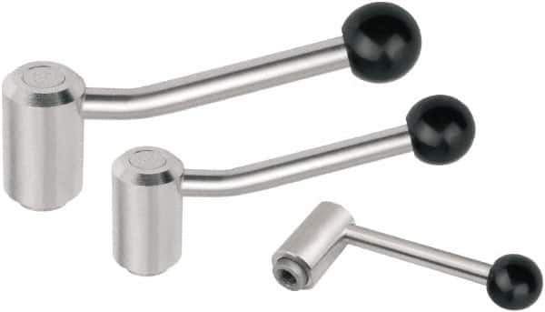 KIPP - 3/8-16, Stainless Steel Threaded Hole Adjustable Clamping Handle - 100mm OAL, 58.5mm High - All Tool & Supply