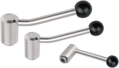 KIPP - 3/8-16, Stainless Steel Threaded Hole Adjustable Clamping Handle - 104mm OAL, 49.5mm High - All Tool & Supply