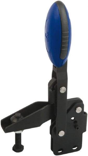 KIPP - Vertical Handle, Manual Hold Down Toggle Clamp - U-Bar, Straight Base, Nitride/Oxide Finish, Steel - All Tool & Supply