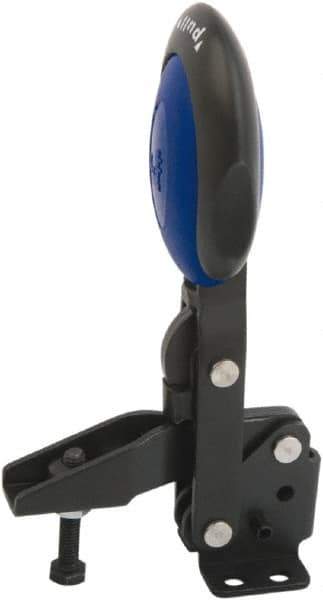 KIPP - Vertical Handle, Manual Hold Down Toggle Clamp - U-Bar, Flanged Base, Nitride/Oxide Finish, Steel - All Tool & Supply