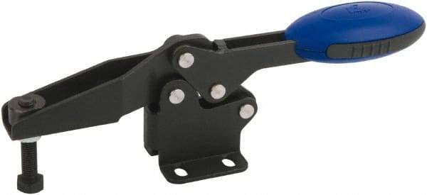 KIPP - Horizontal Handle, Manual Hold Down Toggle Clamp - U-Bar, Flanged Base, Nitride/Oxide Finish, Steel - All Tool & Supply