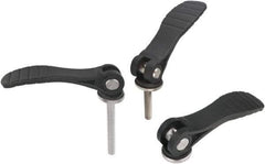 KIPP - 5/16-18, Fiberglass Reinforced Plastic Threaded Stud Adjustable Clamping Handle - 110mm OAL, 27.7mm High - All Tool & Supply