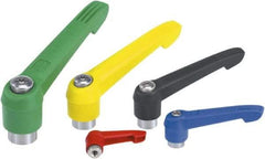 KIPP - M8, Fiberglass Reinforced Plastic Threaded Hole Adjustable Clamping Handle - 75mm OAL, 45.5mm High - All Tool & Supply