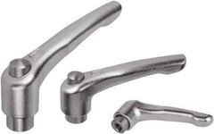 KIPP - 5/16-18, Stainless Steel Threaded Hole Adjustable Clamping Handle - 74.5mm OAL, 45.5mm High - All Tool & Supply