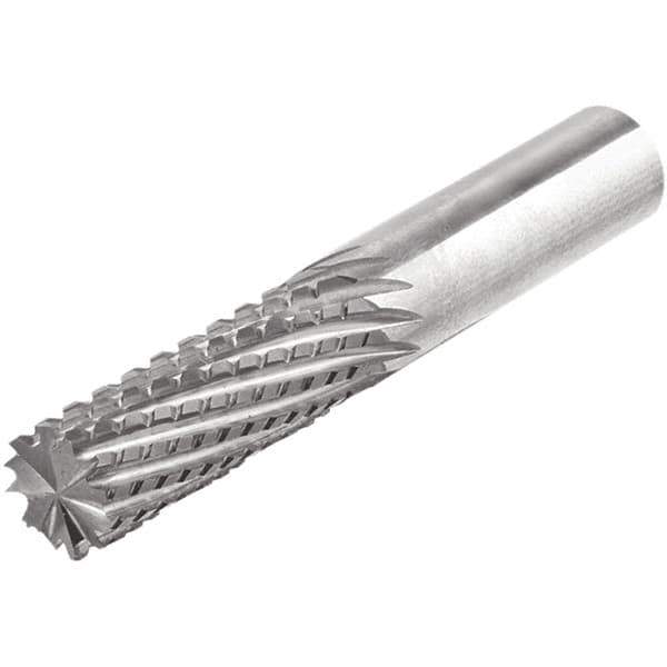 Iscar - 1/4" Diam, 3/4" LOC, End Mill End, Solid Carbide Diamond Pattern Router Bit - Right Hand Cut, 3" OAL, 1/4" Shank Diam, Use on Carbon Fiber, Composite - All Tool & Supply