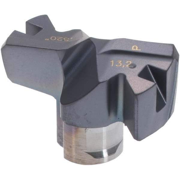 Iscar - 13.21mm Diam Grade IC908 Replaceable Drill Tip - Carbide, TiAlN/TiN Finish - All Tool & Supply