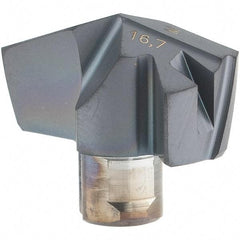 Iscar - Series ICM, 16.69mm Diam Grade IC907 Replaceable Drill Tip - Carbide, TiAlN/TiN Finish, 16 Seat Size - All Tool & Supply