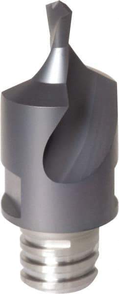 Iscar - MM ECS Grade IC908 Carbide Center Drill Milling Tip Insert - TiAlN/TiN Finish, 2 Flutes, 3.24mm Cutting Diam, 4.4mm Depth of Cut, 23mm Extension - All Tool & Supply