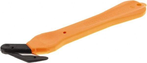 Klever Innovations - Hook Blade Safety Cutter - Black & Orange Plastic Handle, 1 Blade Included - All Tool & Supply