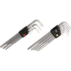 Wiha - 22 Piece, L-Key Long Arm Ball End Hex Key Set - 1.5 to 10mm Range, Chrome Vanadium Molybdenum - All Tool & Supply