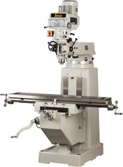 Enco - 10" Table Width x 54" Table Length, Variable Speed Pulley Control, 3 Phase Knee Milling Machine - R8 Spindle Taper, 3 hp - All Tool & Supply