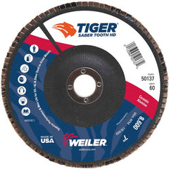 7″ Saber Tooth High Density Ceramic Abrasive, 60C, 7/8″ Arbor Hole - All Tool & Supply