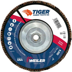 7″ Saber Tooth High Density Ceramic Abrasive, 60C, 5/8″-11 UNC Nut - All Tool & Supply