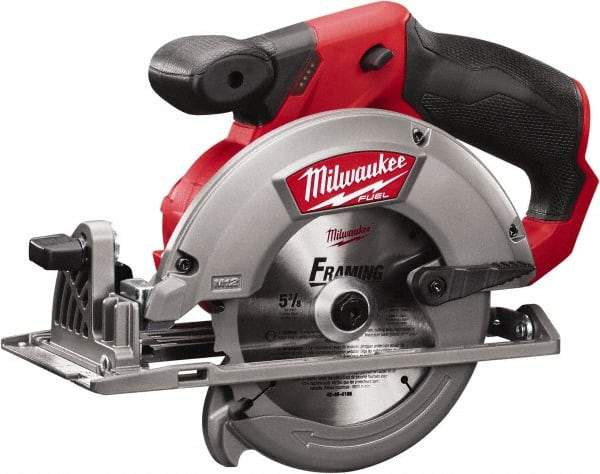 Milwaukee Tool - 12 Volt, 5-3/8" Blade, Cordless Circular Saw - 3,600 RPM, Lithium-Ion Batteries Not Included - All Tool & Supply