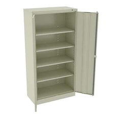 Tennsco - 5 Shelf Locking Storage Cabinet - Steel, 36" Wide x 18" Deep x 72" High, Champagne/Putty - All Tool & Supply