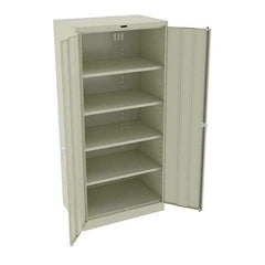 Tennsco - 5 Shelf Locking Storage Cabinet - Steel, 36" Wide x 24" Deep x 78" High, Champagne/Putty - All Tool & Supply