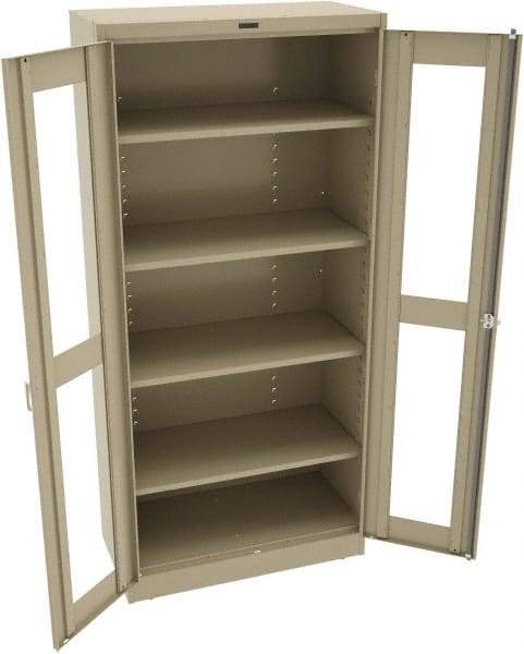 Tennsco - 5 Shelf Visible Storage Cabinet - Steel, 36" Wide x 24" Deep x 78" High, Sand - All Tool & Supply