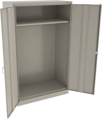 Tennsco - 2 Shelf Wardrobe Storage Cabinet - Steel, 48" Wide x 24" Deep x 78" High, Light Gray - All Tool & Supply