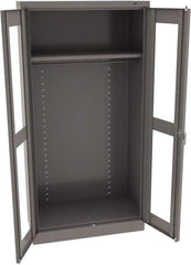 Tennsco - 2 Shelf Wardrobe Storage Cabinet - Steel, 36" Wide x 18" Deep x 72" High, Medium Gray - All Tool & Supply