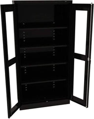 Tennsco - 5 Shelf Visible Storage Cabinet - Steel, 36" Wide x 24" Deep x 72" High, Black - All Tool & Supply