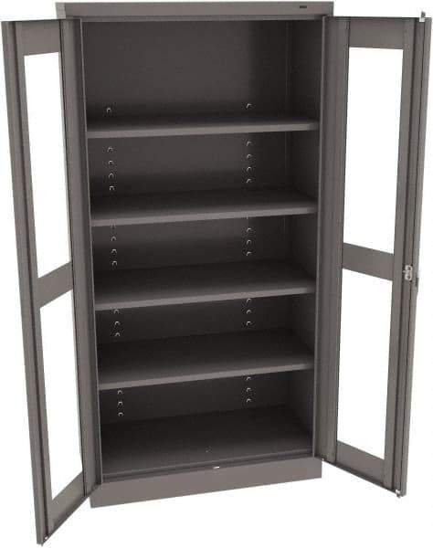 Tennsco - 5 Shelf Visible Storage Cabinet - Steel, 36" Wide x 18" Deep x 72" High, Medium Gray - All Tool & Supply