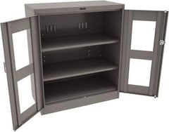 Tennsco - 3 Shelf Visible Storage Cabinet - Steel, 36" Wide x 24" Deep x 42" High, Medium Gray - All Tool & Supply