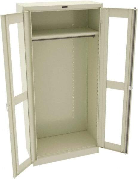 Tennsco - 6 Shelf Wardrobe Storage Cabinet - Steel, 36" Wide x 24" Deep x 78" High, Champagne/Putty - All Tool & Supply