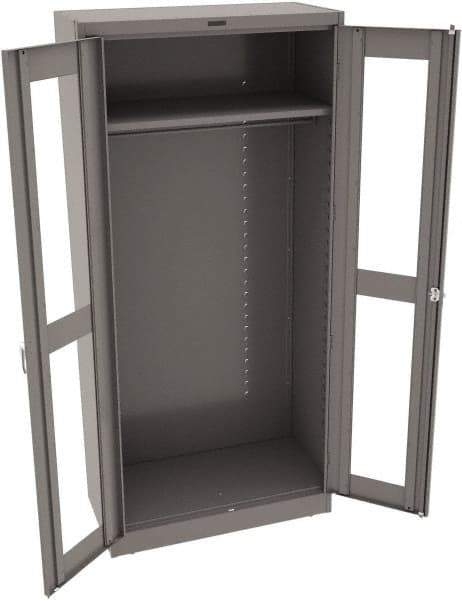 Tennsco - 6 Shelf Wardrobe Storage Cabinet - Steel, 36" Wide x 24" Deep x 78" High, Medium Gray - All Tool & Supply