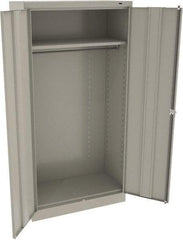 Tennsco - 2 Shelf Wardrobe Storage Cabinet - Steel, 36" Wide x 18" Deep x 72" High, Light Gray - All Tool & Supply