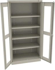 Tennsco - 5 Shelf Visible Storage Cabinet - Steel, 36" Wide x 18" Deep x 72" High, Light Gray - All Tool & Supply