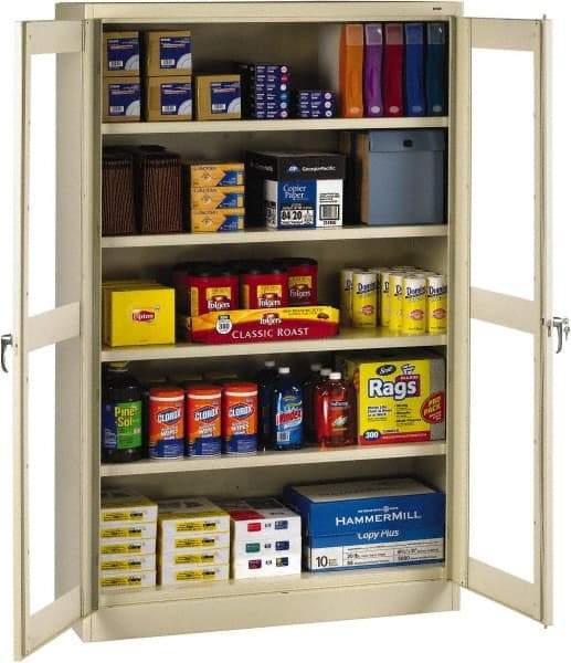 Tennsco - 5 Shelf Visible Storage Cabinet - Steel, 48" Wide x 24" Deep x 78" High, Sand - All Tool & Supply