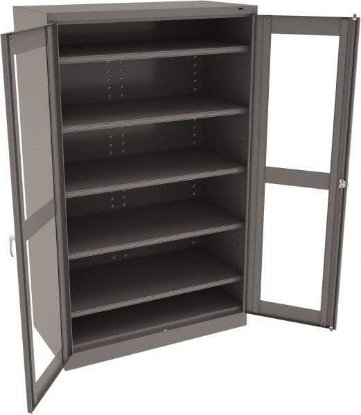 Tennsco - 5 Shelf Visible Storage Cabinet - Steel, 48" Wide x 24" Deep x 78" High, Medium Gray - All Tool & Supply