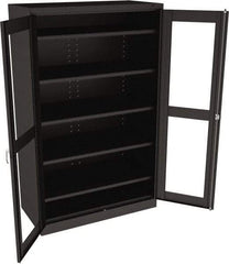 Tennsco - 5 Shelf Visible Storage Cabinet - Steel, 48" Wide x 24" Deep x 78" High, Black - All Tool & Supply